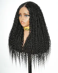 Air Spiral Wave 22" 13*6 Lace Frontal Blend Human Hair Wig Lace Glueless Wigs Lace Curly Wig