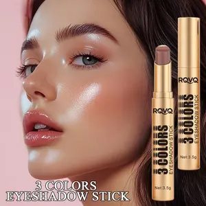 3-in-1 Eyeshadow Stick - One-Stroke Application, Long-Lasting Creamy Texture, Buildable Color for Effortless Eye Makeup, Glitter Eyeshadow Stick