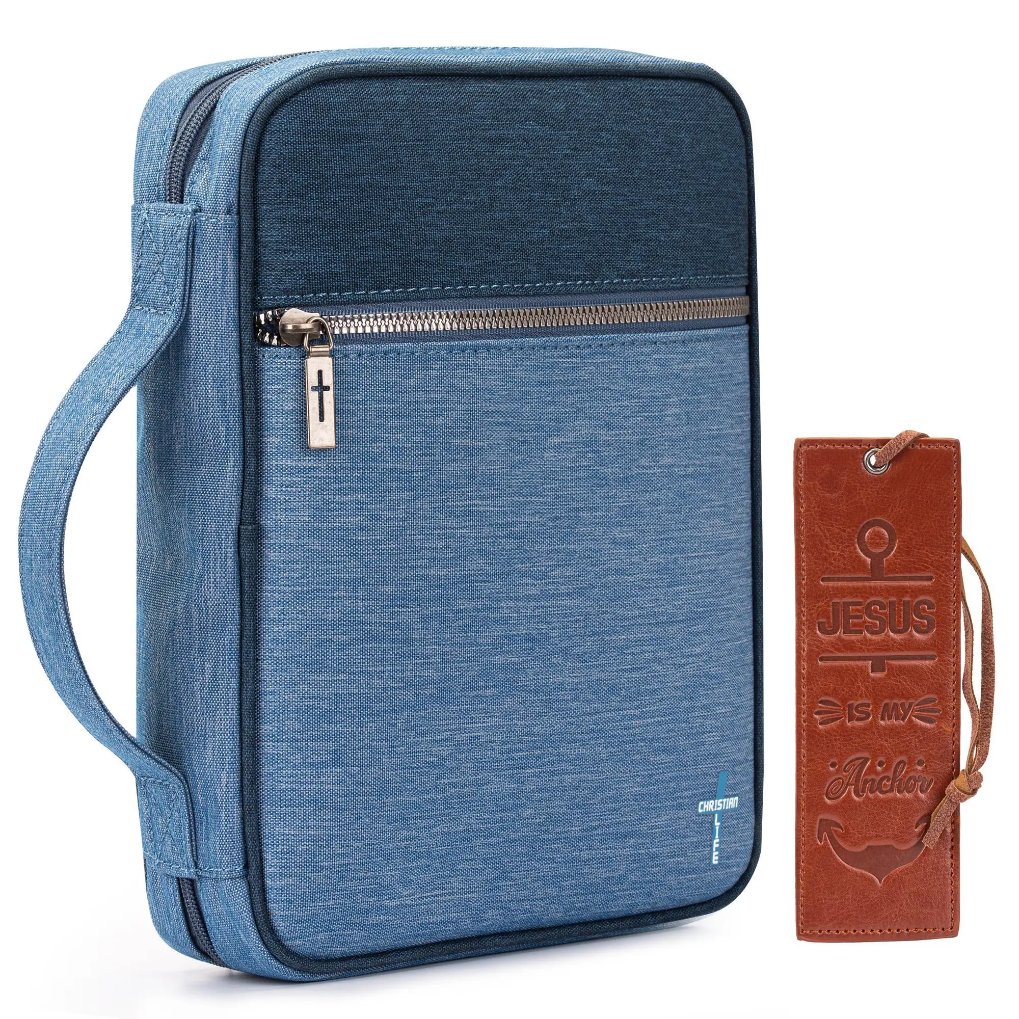 Montana West Bible Cover for Women Men with Leather Bookmark Book Carrying Cases Church Bag for Outdoor Protective