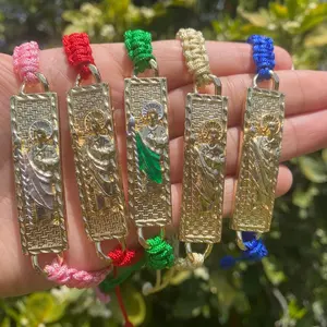 San Judas Adjustable String Bracelet -