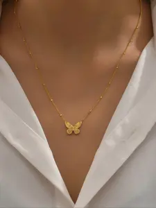 Elegant Butterfly Pendant Necklace, Perfect Gift for Girlfriend, Daily Wear Jewelry, Fashionable Women's Accessory, Ideal Birthday Present, Exquisite Jewelry Gift, Trendy Jewelry, Fashionable Jewelry Accessories