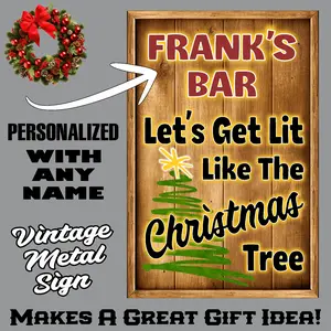 Let's Get Lit, Personalized Bar Sign