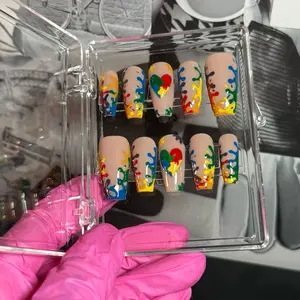 Autism Awareness Handmade Luxury Press On Nails