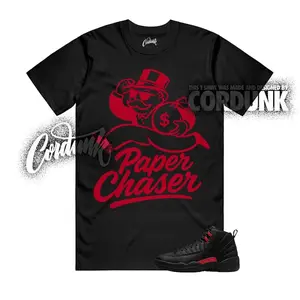 AJ12 Bloodline Black Red Matching T Shirt, Paper Chaser Graphic Shirt, 90s Hip Hop Tee, Gift For Women and Man, Unisex T-Shirt, Sneaker Head Gift