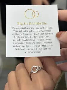 Big Sis & Little Sis Ring Bond Together Promise Forever - Simple Meaningful Design for Sisters' Special Relationship Gift