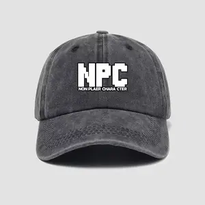 NPC Non Player Character Vintage Washed Dad Hat| Funny Gamer Meme Baseball Cap✨