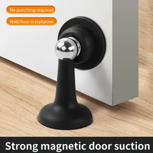 No-Drill Door Stopper New Model Household Strong Magnetic Door Holder Bathroom Anti-Collision Silent Door Back Windproof Floor Stopper
