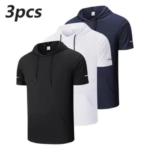 Men’s 3-piece casual loose autumn–winter jacket set with a kangaroo pocket and drawstring hood, machine washable, slightly stretchy, suitable for outdoor activities, fitness, and comfortable everyday wear | hoodie | shiny finish GARMENTARY