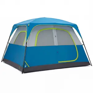 6 Person Camping Tent with 81 Inch Center Height, Waterproof Windproof Dome Tent with Rainfly, Quick Setup Family Tent for Car Camping Backpacking Hiking