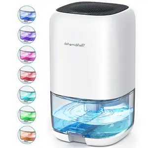 35oz Small Dehumidifier, Quiet Auto Shut Off. Covers 280ft²  Bedroom, Bathroom, RV & Closet Energy Saving Fan, Silent Fan, White Portable Low Noise Fan