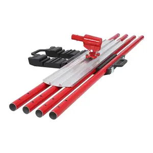 Garvee Professional Magnesium Bull Float Concrete Finishing Tool Kit, 48" x 8" Aluminum Alloy Float with 4 Long Red Handles, Adjustable Bracket & Stand, Heavy Duty Concrete Finishing Tool for Smoothing Cement, Masonry & Plaster Surfaces