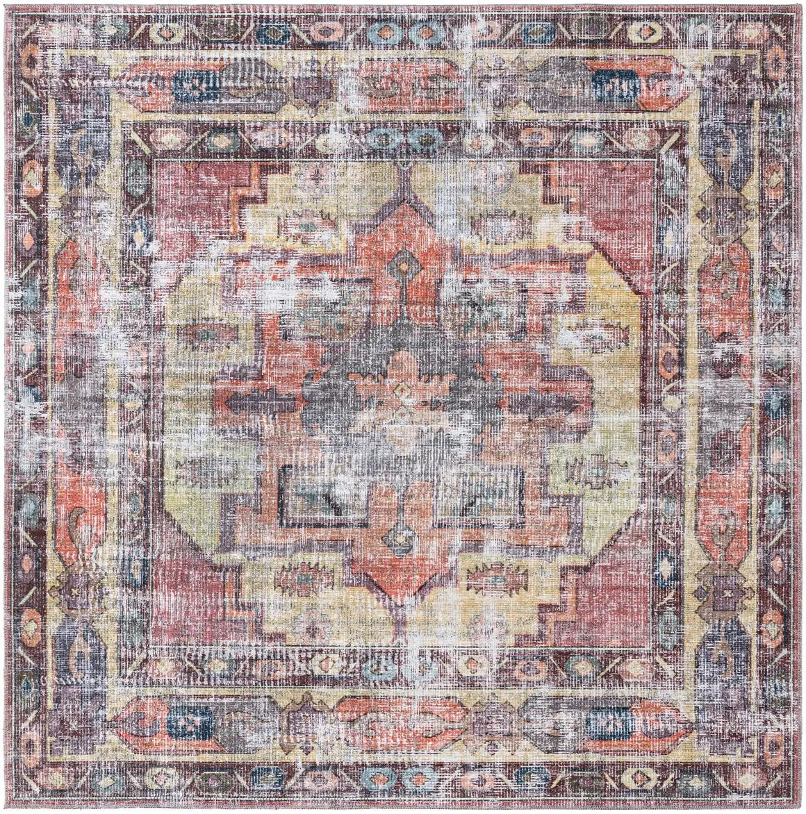 Yellow Pink 7' 10 x 7' 10