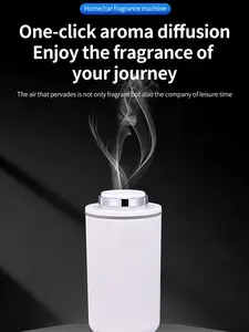 Smart Car Aroma Diffuser for Essential Oils, Portable Aromatherapy Machine with Adjustable Mist Levels, Intelligent Timer, Car and Home Fragrance Diffuser for Office Bedroom Living Room