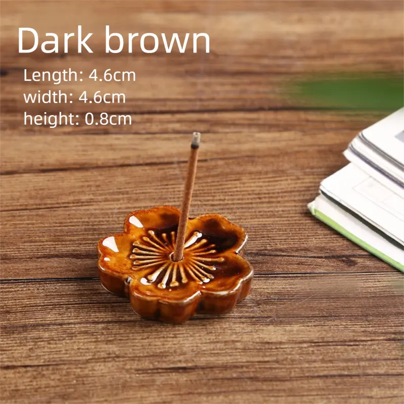 Cherry Blossom Mini Incense Holder & Tray for Sandalwood & Agarwood Sticks - Decorative Design incense stick Cherry Blossom Mini Incense Holder & Tray for Sandalwood & Agarwood Sticks - Decorative Design incense stick