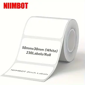 Niimbot Label Paper Roll, 50x30mm, 230 Sheets, Compatible with Niimbot B21/b3s/b1 Printers, Office & Home Use, Self Adhesive Labels
