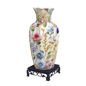 3D Wooden Puzzle Vase with Base, DIY Family Craft Kit for Women - Unique 3D Art Puzzle for Flower Arranging, Perfect Home Decor & Valentine's Day Gift