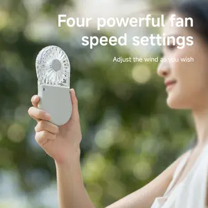 2026 Crystal Edition: Mini Transparent Foldable Fan – Ultra-Portable Pocket Fan with 3 Speeds – Aesthetic Personal Cooling Fan for Skincare, Travel & Concerts