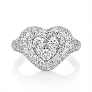 Nova Rose Iced Baby Pavé Ring 925 Sterling silver