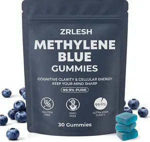 Methylene Blue Gummies, 7mg of Methylene Blue99.9% Pure, Per Gummy for Sustained Energy,Lifted Mood,Mental Clarity, Pure, Fast-Absorbing,Vegan30 Gummies