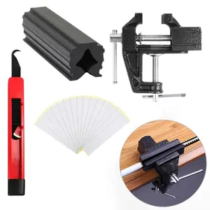 Portable Golf Club Grip Kit, Tape Strips Clamp On Vise Regripping Club Cover Removal Accessories