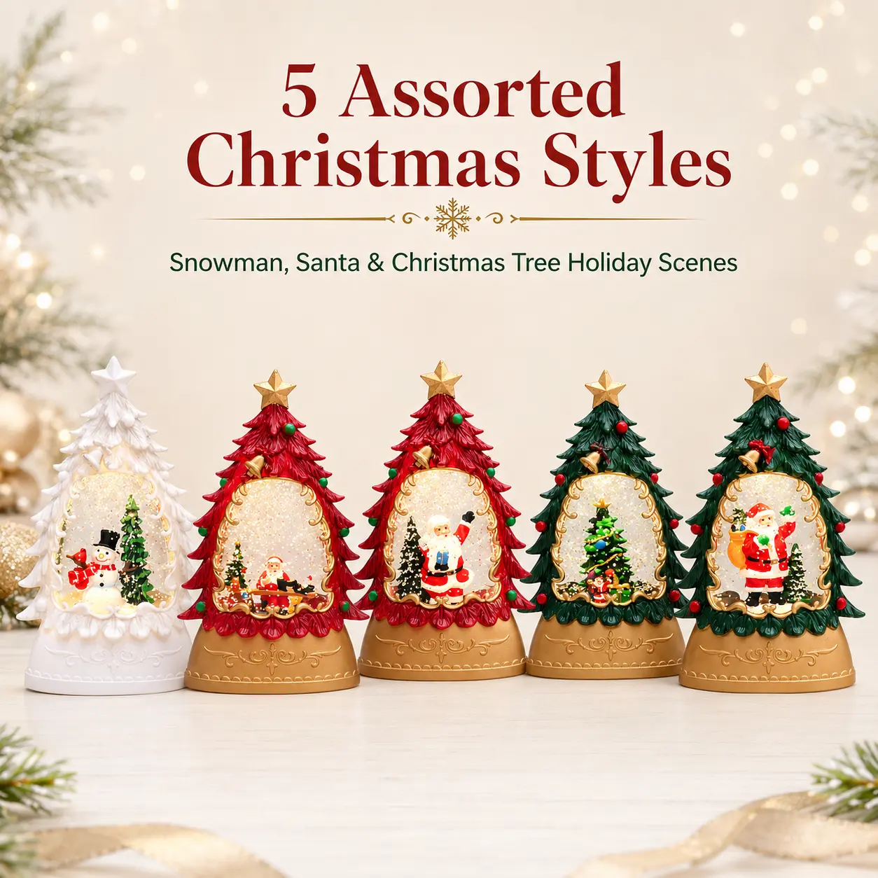 Christmas Tree Lights - New Decorative Glowing Lanterns, Festive Santa Night Lights, Suitable for Children's Gifts and Holiday Decorations