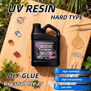 Handmade UV Resin Set, 500g Transparent Hard Resin, Low Viscosity No Shrink Formula, Perfect for Making Pendants, Charm Necklaces, DIY Jewelry Making