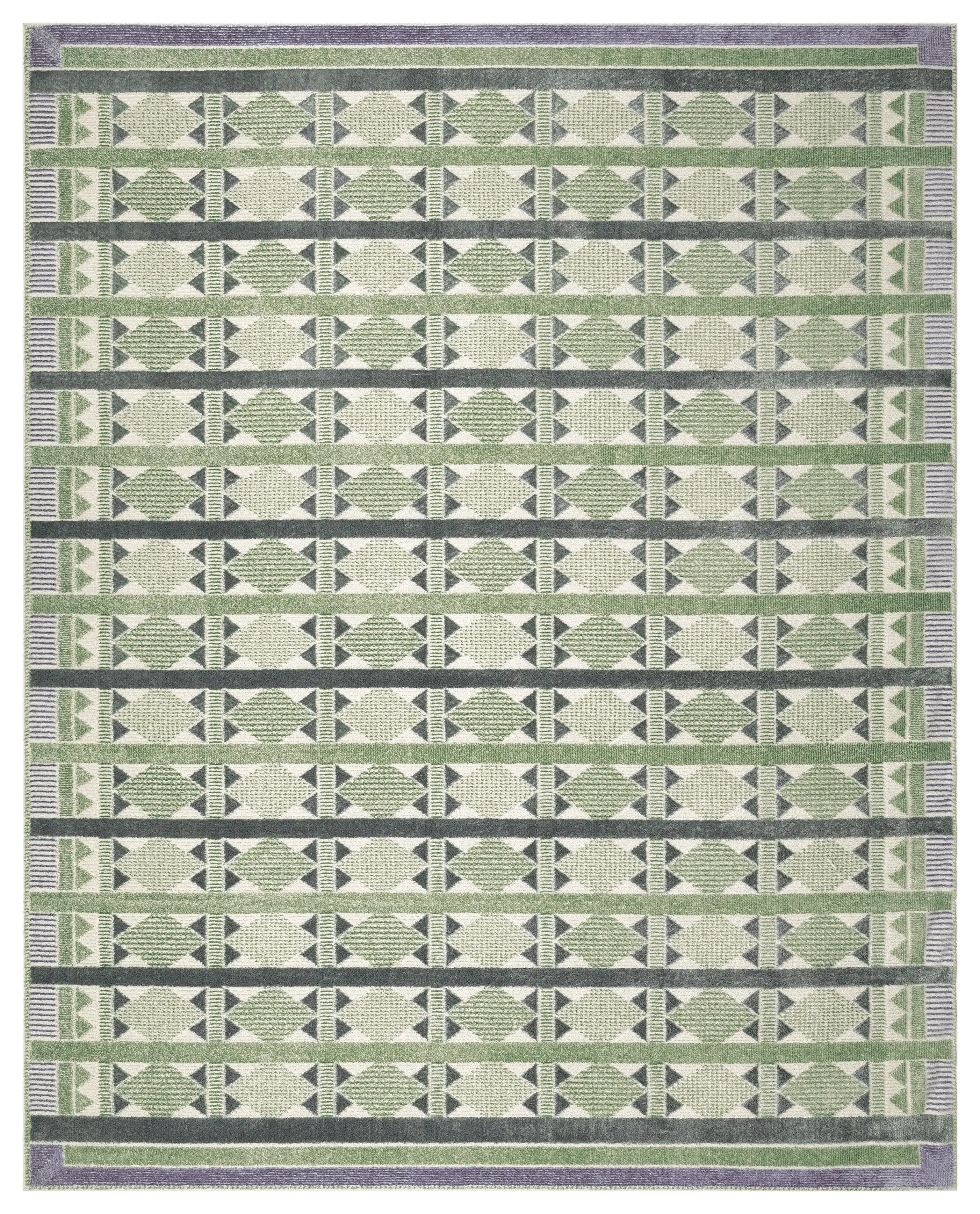 Nourison Home Nordic NRC06 Green Blue Contemporary Power-loomed Rug