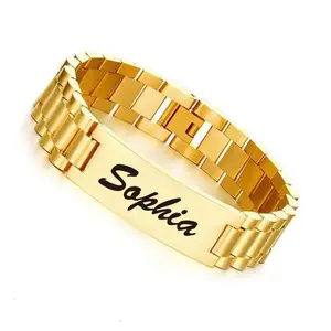 Personalized Charm  Custom Name Bracelet Stainless Steel Jewelry  Christmas Gift For Someone Special