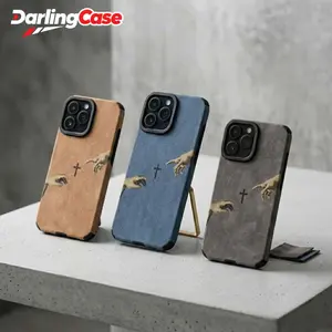 Darlingcase iPhone Case God's Hand pattern, Soft Plush Furry Texture Phone Case – Shockproof Drop Protection Case for iPhone17 Pro Max, iPhone 16 Pro Max, 15/14/13/12/11– Slim Protective Case for Men & Women
