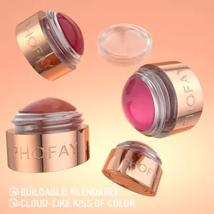 PHOFAY Tap-Tap Cream Blush - Pillowy Buildable Blush for Cheeks & Lips, Diffused Matte Finish, Lightweight Long-Lasting Natural Flush, Blends Like Cream Blurs Like Powder outdoorfun