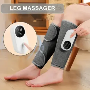 Leg air-compression massager offering a comfortable experience and soothing heat therapy; features 3 intensity levels and 3 modes. Easy to operate and designed for deep muscle relaxation, it makes a perfect wellness gift.
