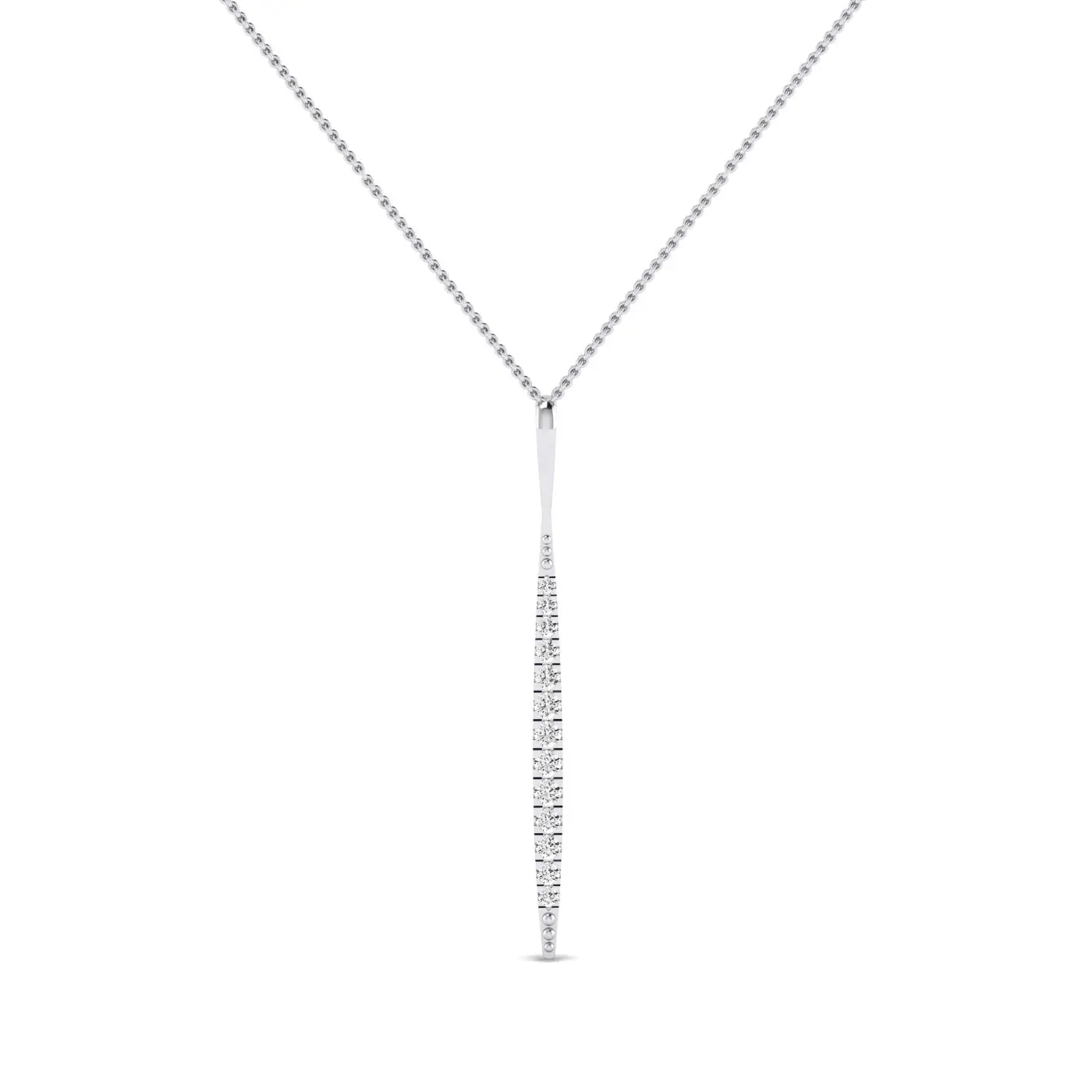 Cheer Tapering Moissanite Accented Necklace