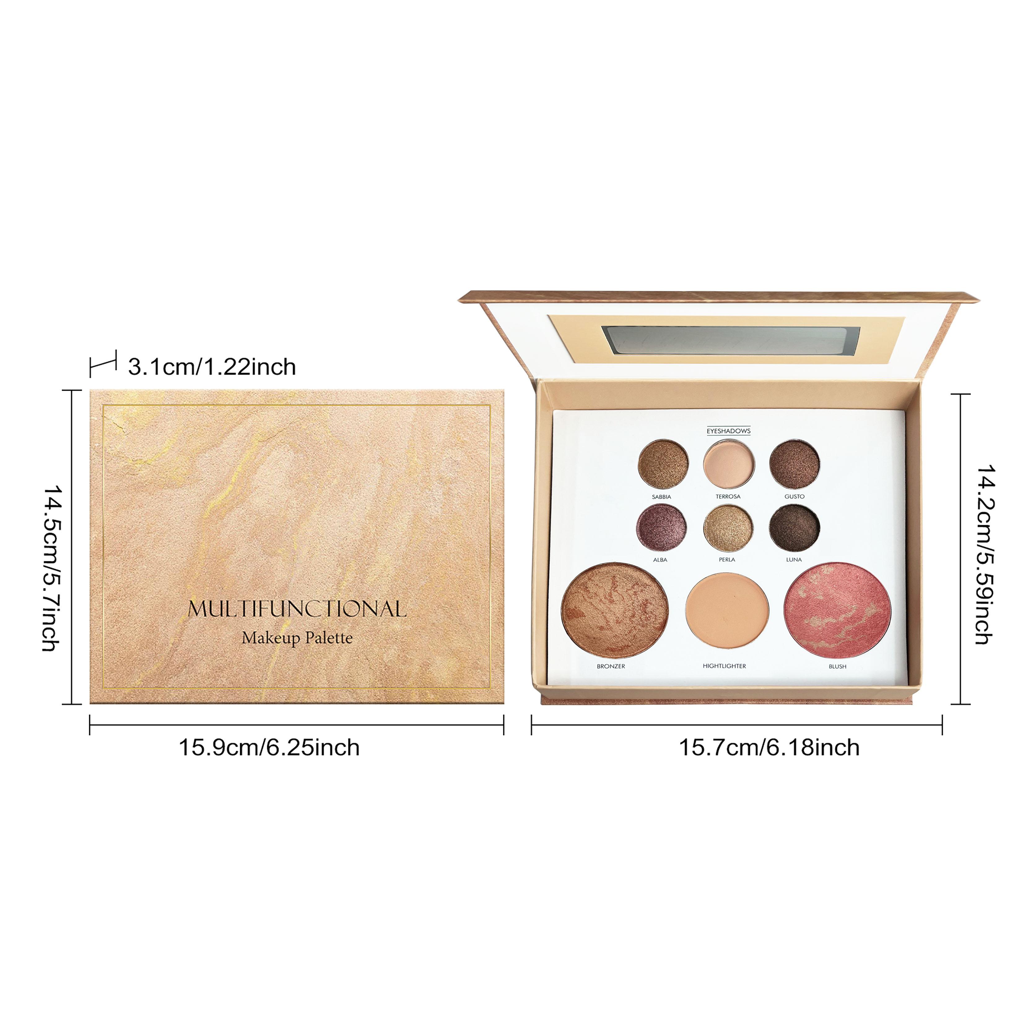 [Buy 1 Get 1 Free] Makeup Palette Multi-Use Cosmetic Set Highlighter Eyeshadow Contour Blush Suitable for Any Makeup Look Zodiac Makeup Palette bronze eye shadow powder underground makeuppallette fantal frame basic canvas ph pale skin bronzer cool toned