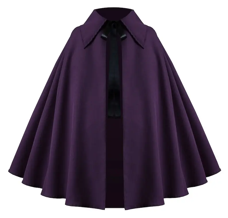 Gothic Steampunk Victorian Medieval Renaissance Larp Wizard Capelet Cloak for Men and Women - Costume, Womenswear