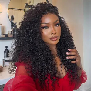 OQ HAIR Water Wave 9x6 TPart Bye Bye Knots Lace Front Wigs Human Hair with Drawstring Pre Everything Glueless Wig Pre Plucked Pre Cut Bleached Knots Put on and Go Wig Natural Hairline