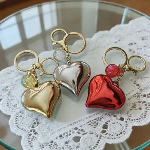 Cute Heart Keychain Pendant, Bag Charms, Women's Purse & Handbag Accessories, Keychain Decorative Gifts