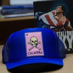 Calavera Lotería Royal Trucker Hat – Mexican Streetwear Limited Drop