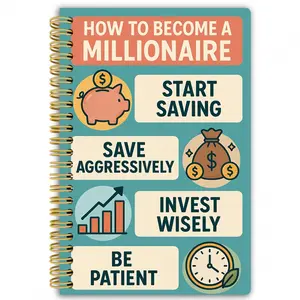 The Financial Spiral Notebook for Becoming a Millionaire | Spiral Bound Planner, Monthly Budget Planner, Bill Payment Tracker, Financial Guide, Budget Tool, Organization Aid, Financial Goal Tracking, Money Management | Material: Paper, Planning Pages