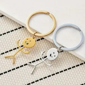 Best Friends Keychain Matchmaker vertical middle finger couple models keychain cute quirky accessories