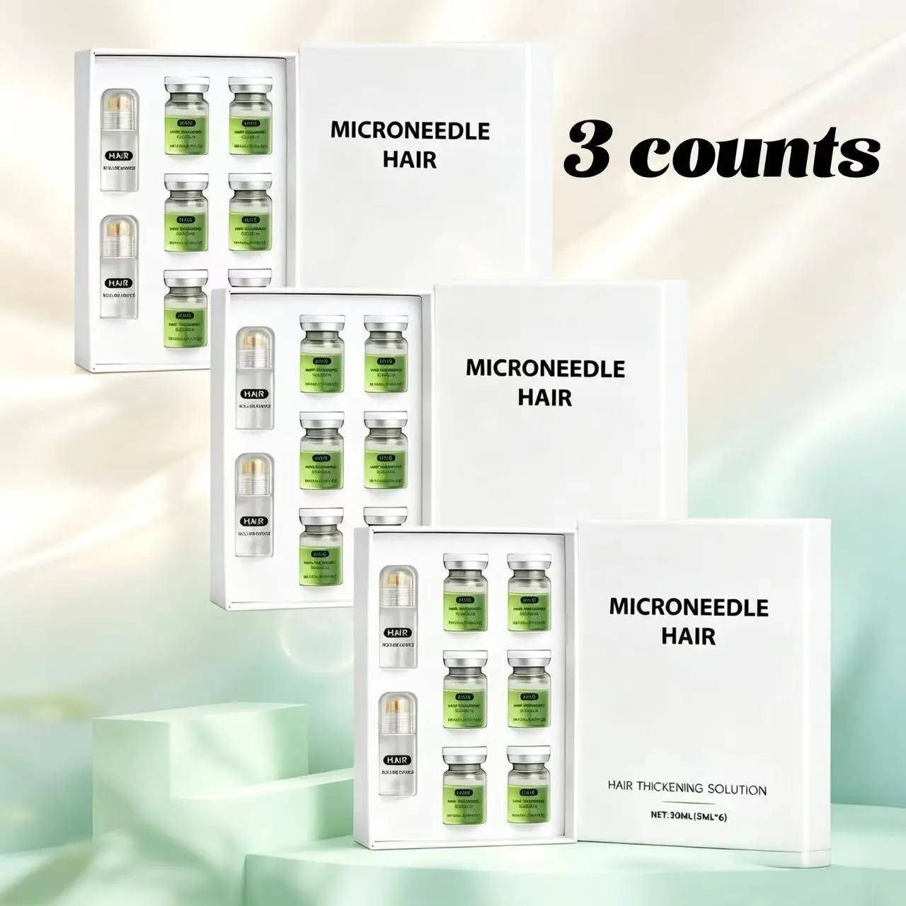 【3 Boxes】Micro-Needle Hair Regrowth Serum for Hair Loss Prevention and Growth Stimulation Root Enhancer with Haircare Daily liquid healthy Hair Growth Serum roll on hair repair treatment serum hair care shiny
