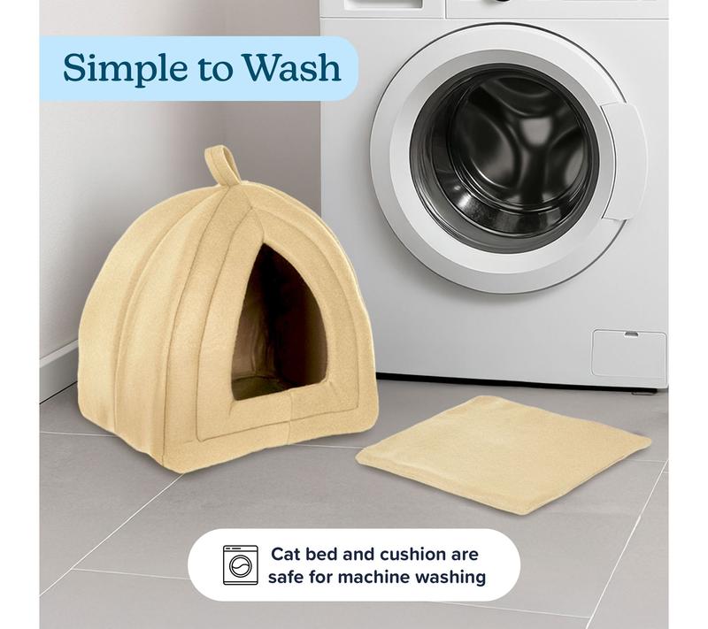 Petmaker Cat House Indoor Pet Tent with Removable Foam Cushion