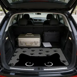 Cute butterfly and pet paw print trunk mats soft non slip and durable Stylish car interior accessories suitable for most car models