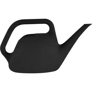 Bloem Indoor/Outdoor Resin Small Watering Can with Water Level Markings for Small Space Use, Black, 1.5L Capacity (0.4 Gallons)
