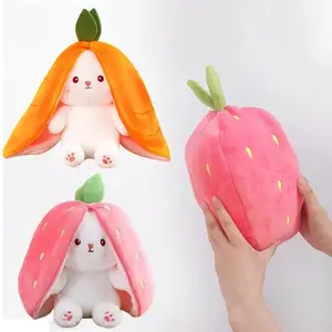 25cm Cute Strawberry Carrot Rabbit Decor