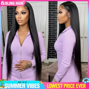 36inch Bling Hair 13x6 Lace Front Wig Human Hair Wigs Straight HD Transparent Brazilian Hair Lace Frontal Wig For Women Pre Plucked With Baby Hair #SummerVibes summervibes