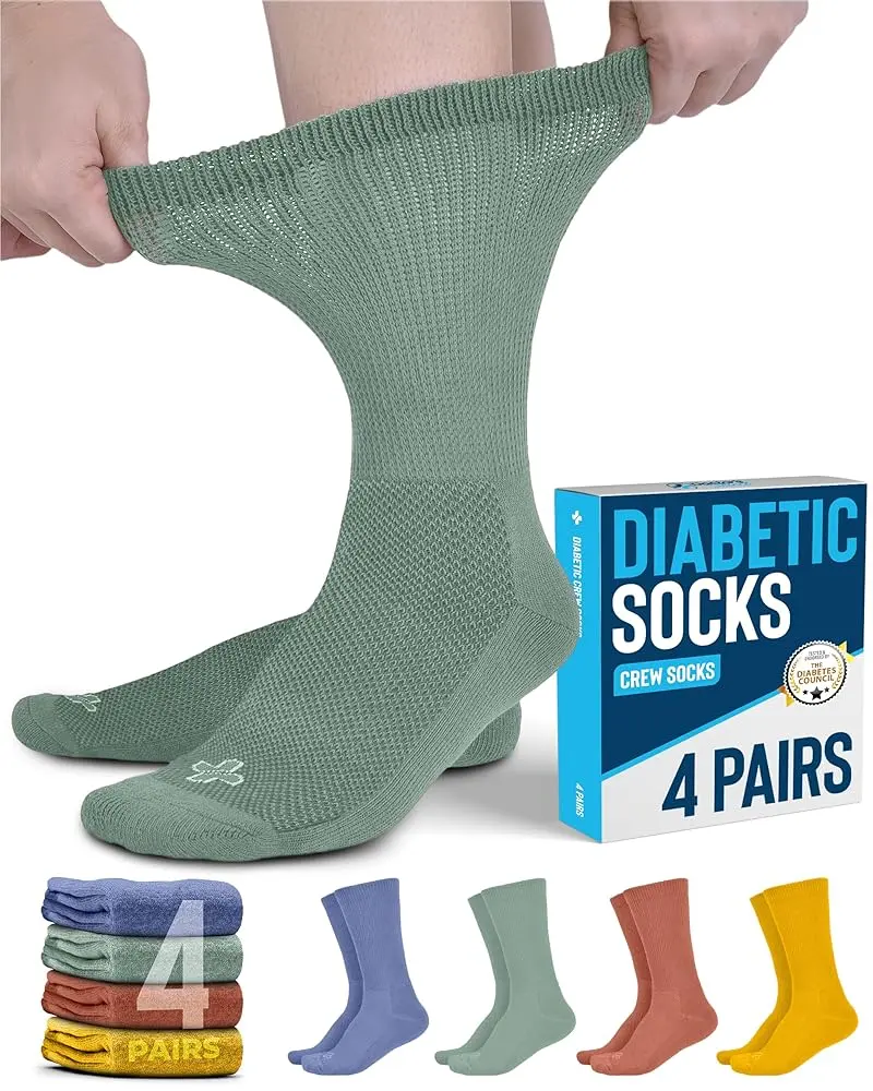 Blue/Rust/Green/Mustard - 4 Pairs