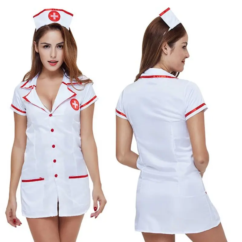 Pure White Sexy Nurse Costume for Role Play and Temptation