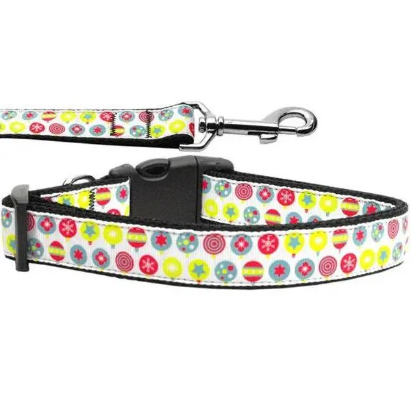 Christmas Pet Dog & Cat Nylon Collar or Leash, "Christmas Ornament"