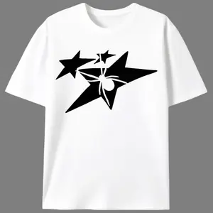 Men's Minimalist Spider Print T‑Shirt |   Unisex Y2K Street Style Casual T‑Shirt