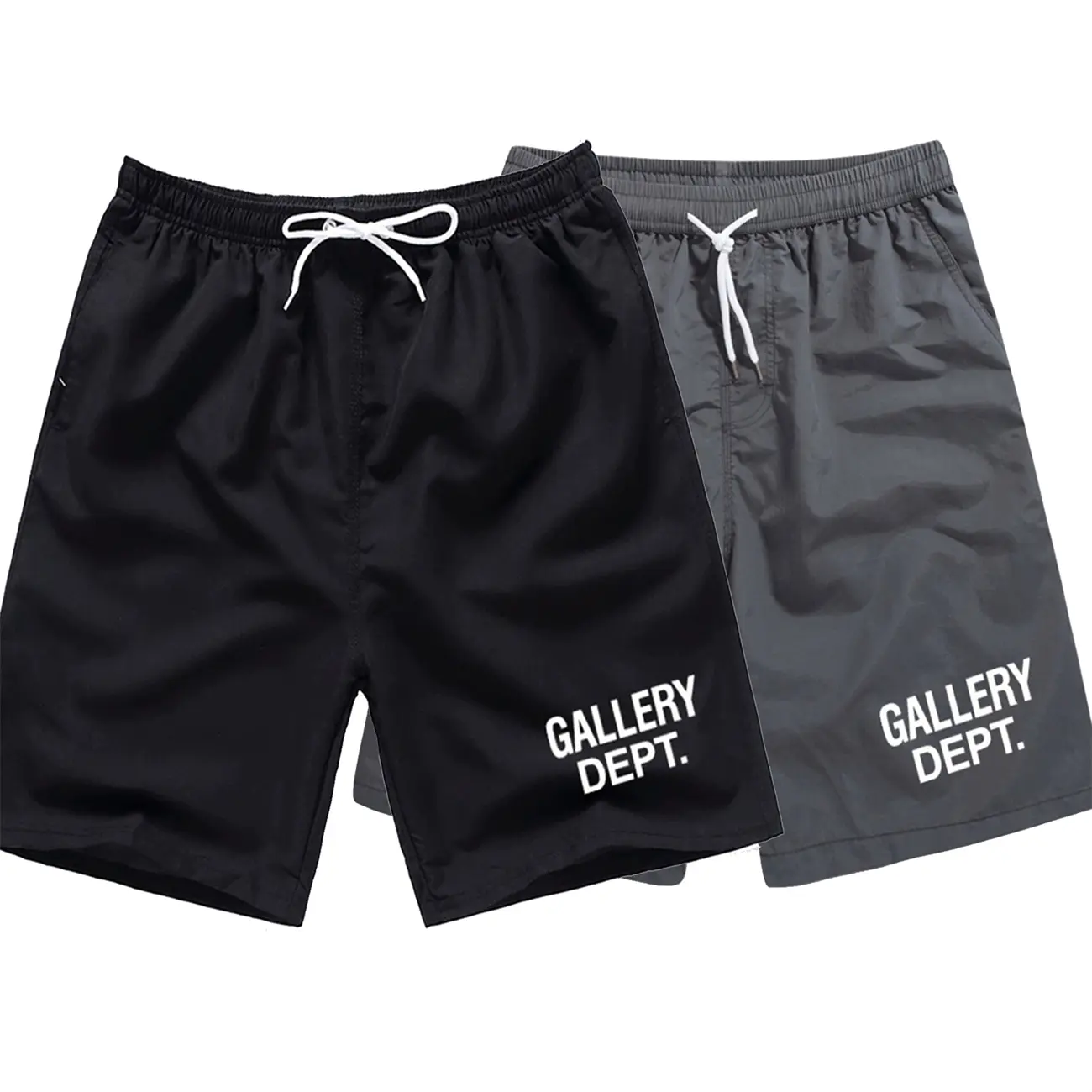 GALLERY DEPT sports Casual shorts letter print logo beach pants Fitness Training shorts Men's and women's Fitness Training shorts high street drawstring casual pants